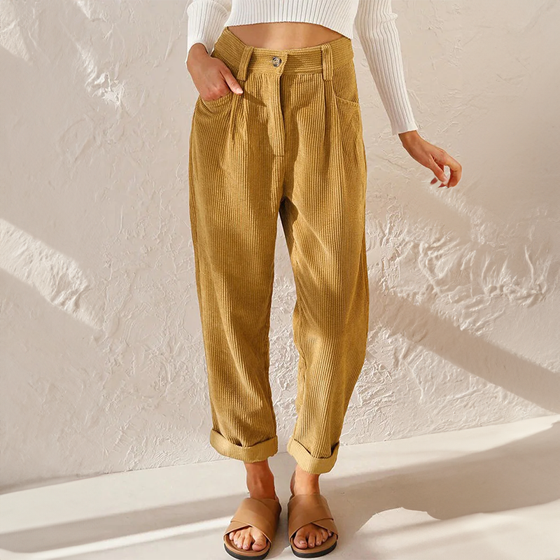 Casual Corduroy Trousers for Women