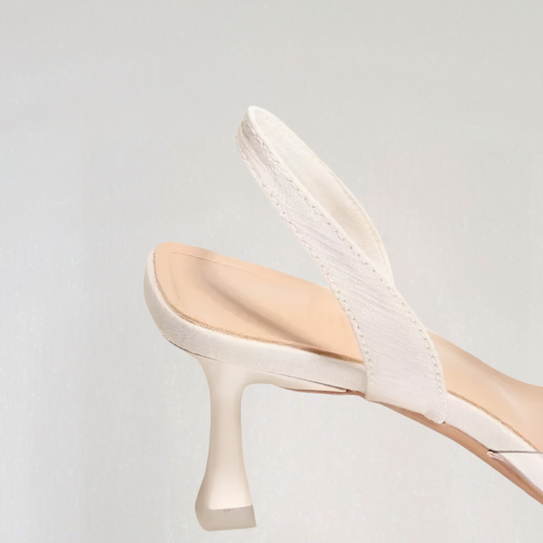 Crystal Buckle Slingback Heels