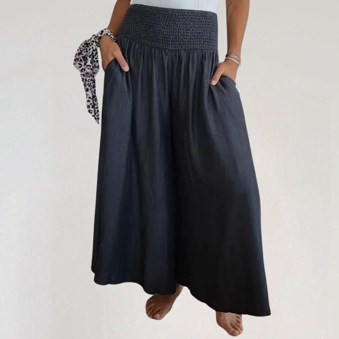 Velniq | Wide Leg Pants | Elastic Waist & Flowy Fit | Women
