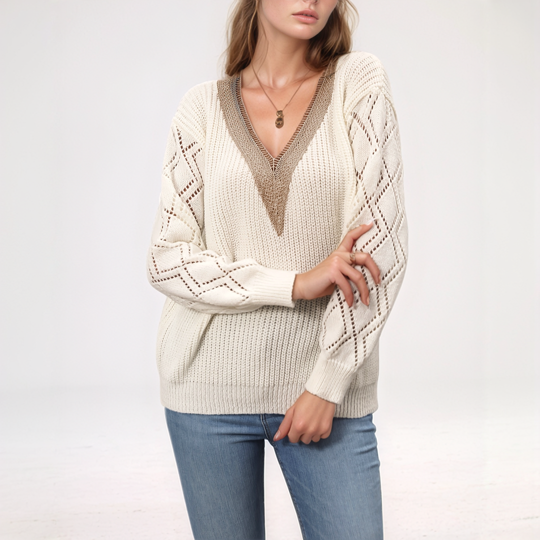 V-Neck Knit Jumper
