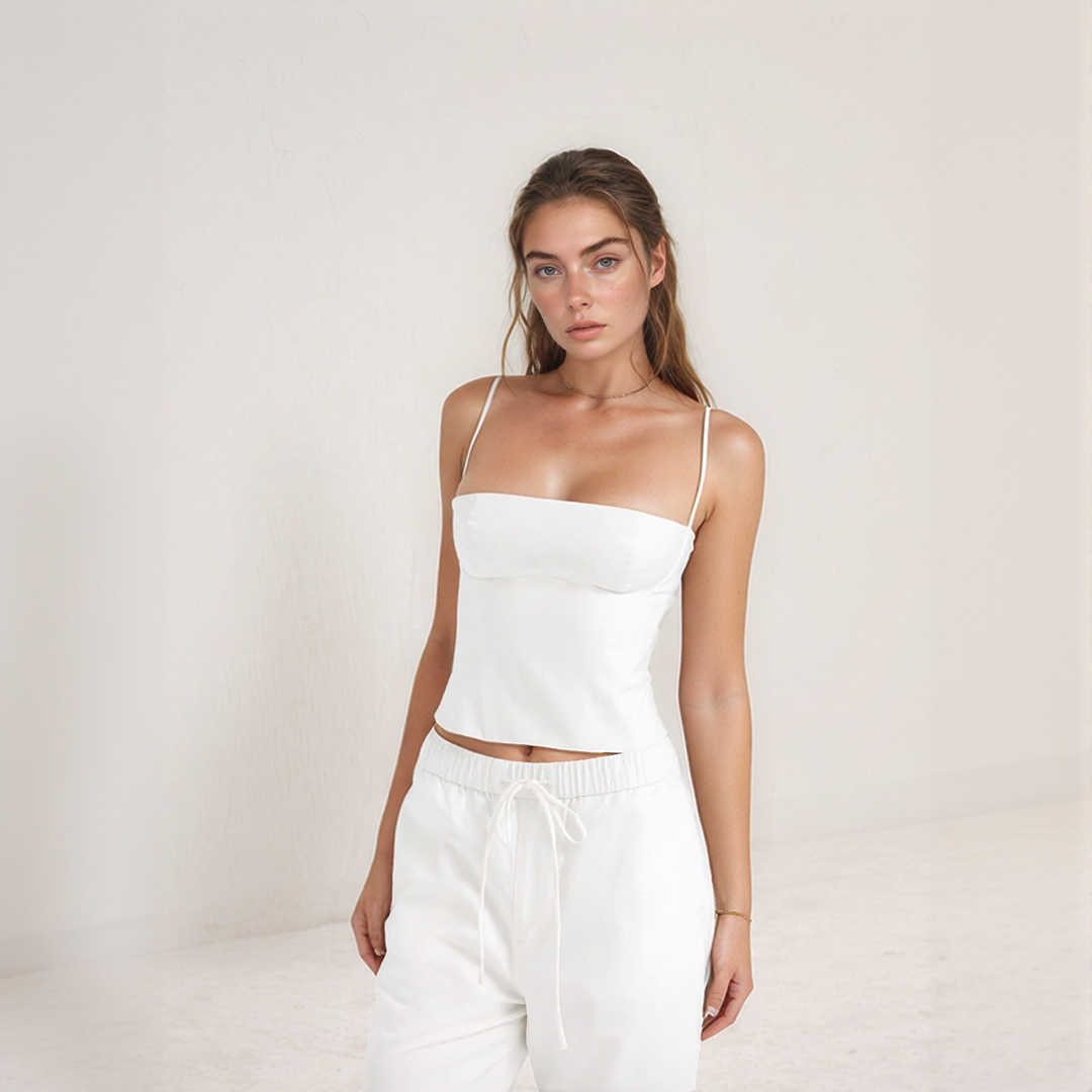 Elegant White Corset Top