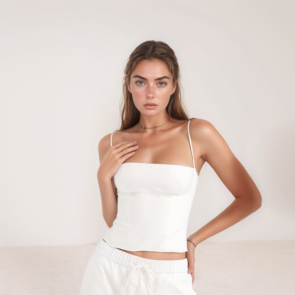 Elegant White Corset Top