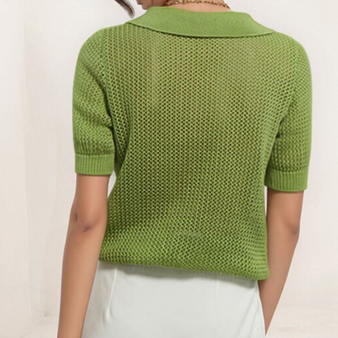 Short Sleeve Mesh Polo Shirt