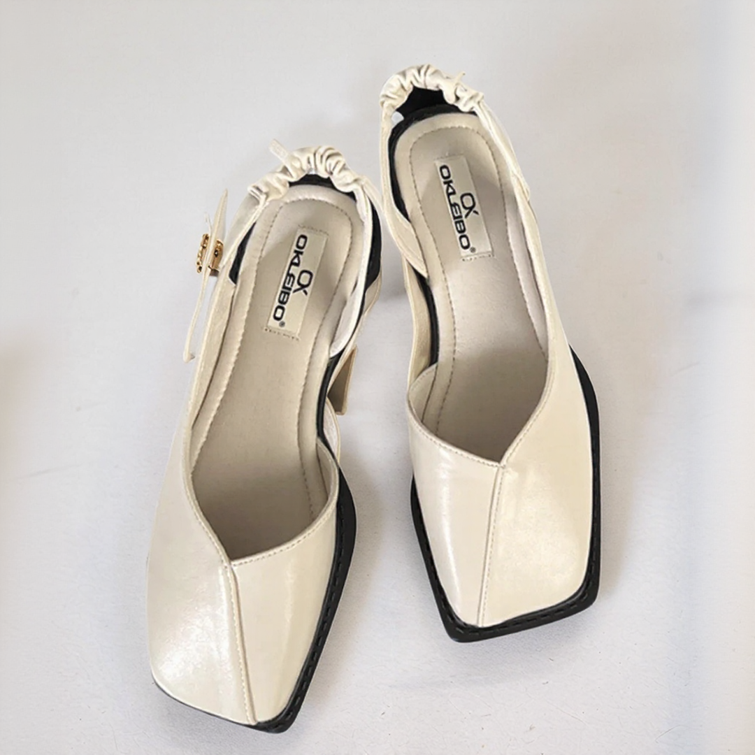 Women's Leather Square Toe Sandals