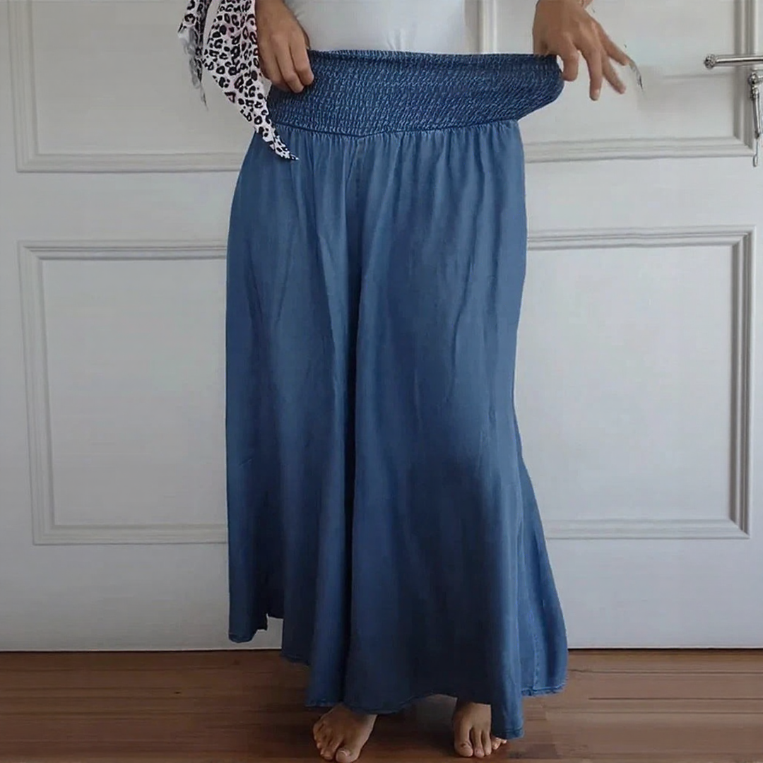 Velniq | Wide Leg Pants | Elastic Waist & Flowy Fit | Women