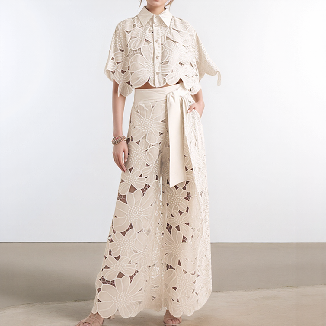 Elegant Two Piece Lace Set for Women