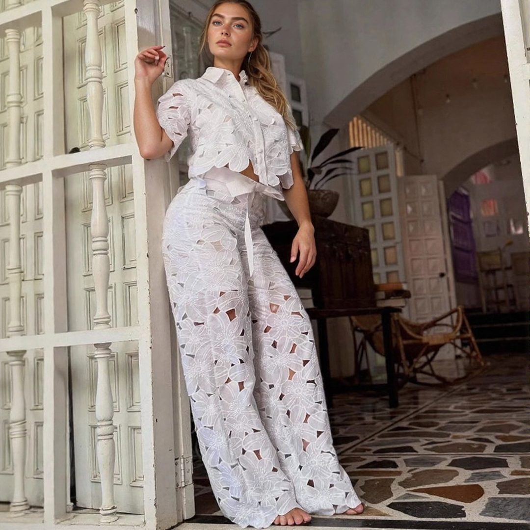 Elegant Two Piece Lace Set for Women