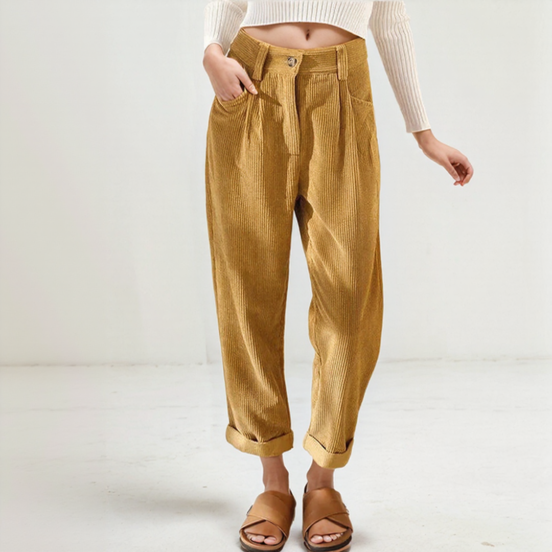Casual Corduroy Trousers for Women