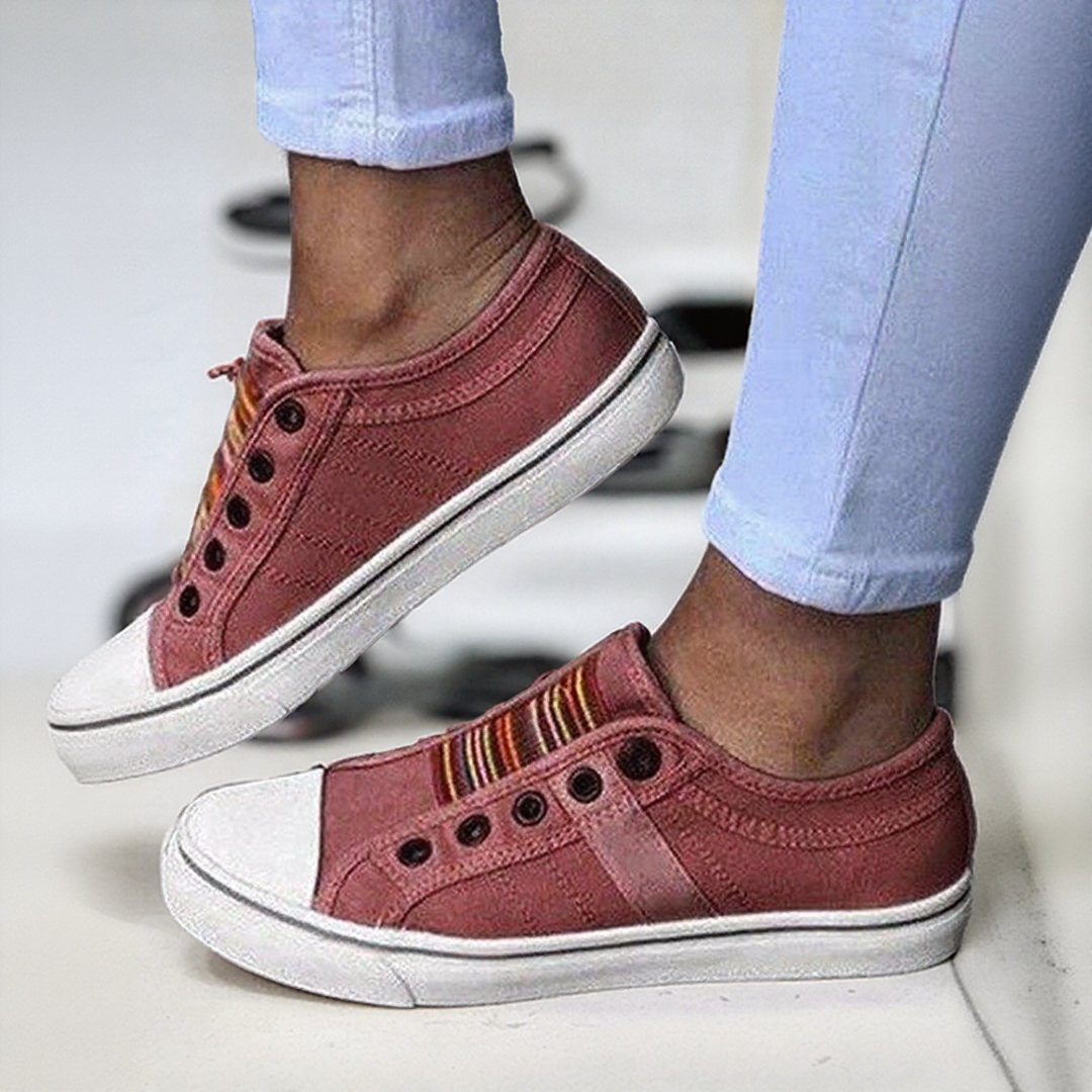 Casual Comfortable Sneakers with Vintage Boho Stripes