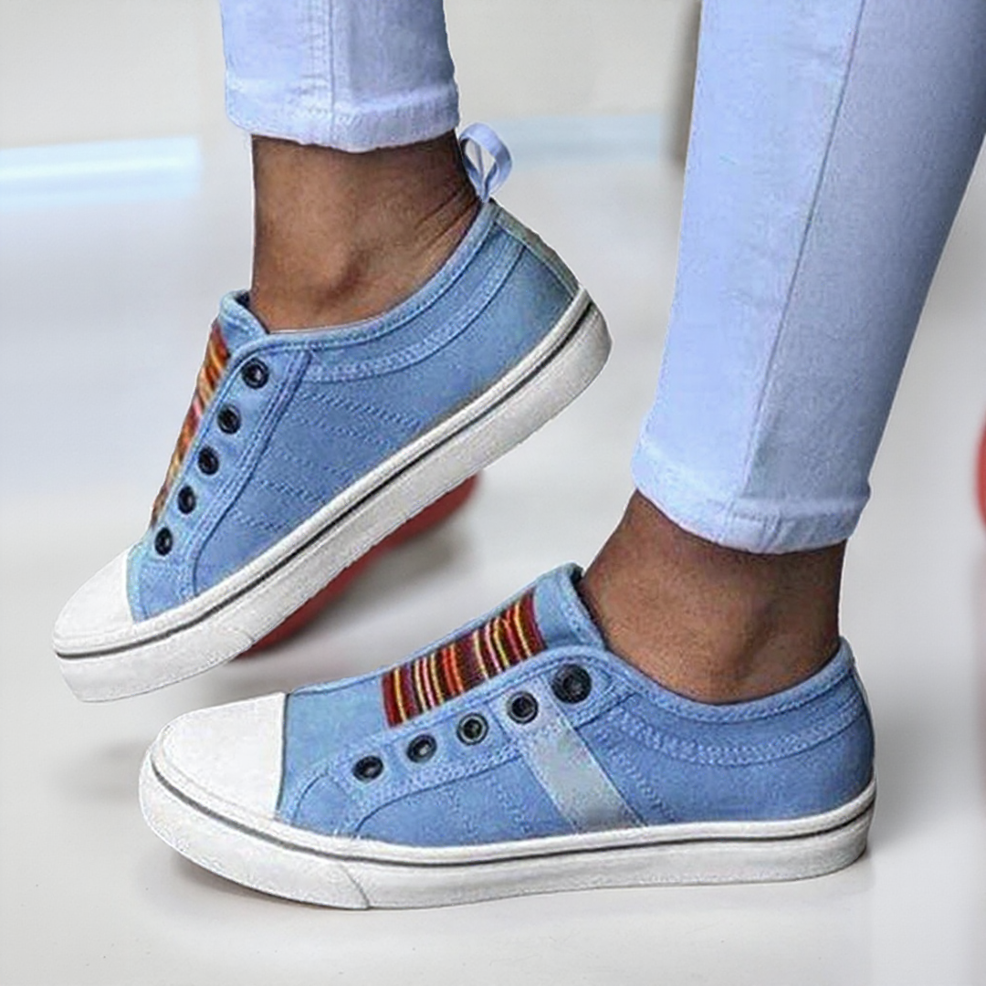 Casual Comfortable Sneakers with Vintage Boho Stripes