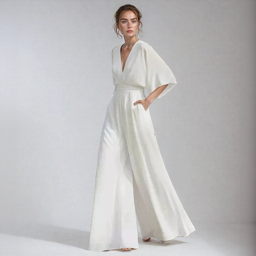 Jumpsuit with Butterfly Sleeves for Women