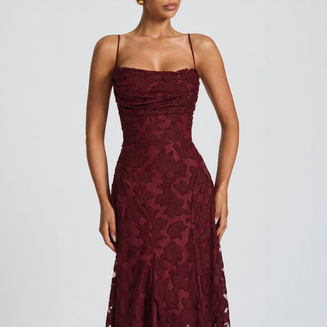 Spaghetti Strap Floral Maxi Dress