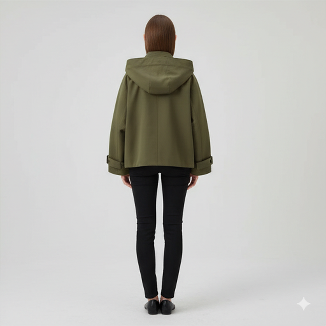Hooded Short Trench Coat