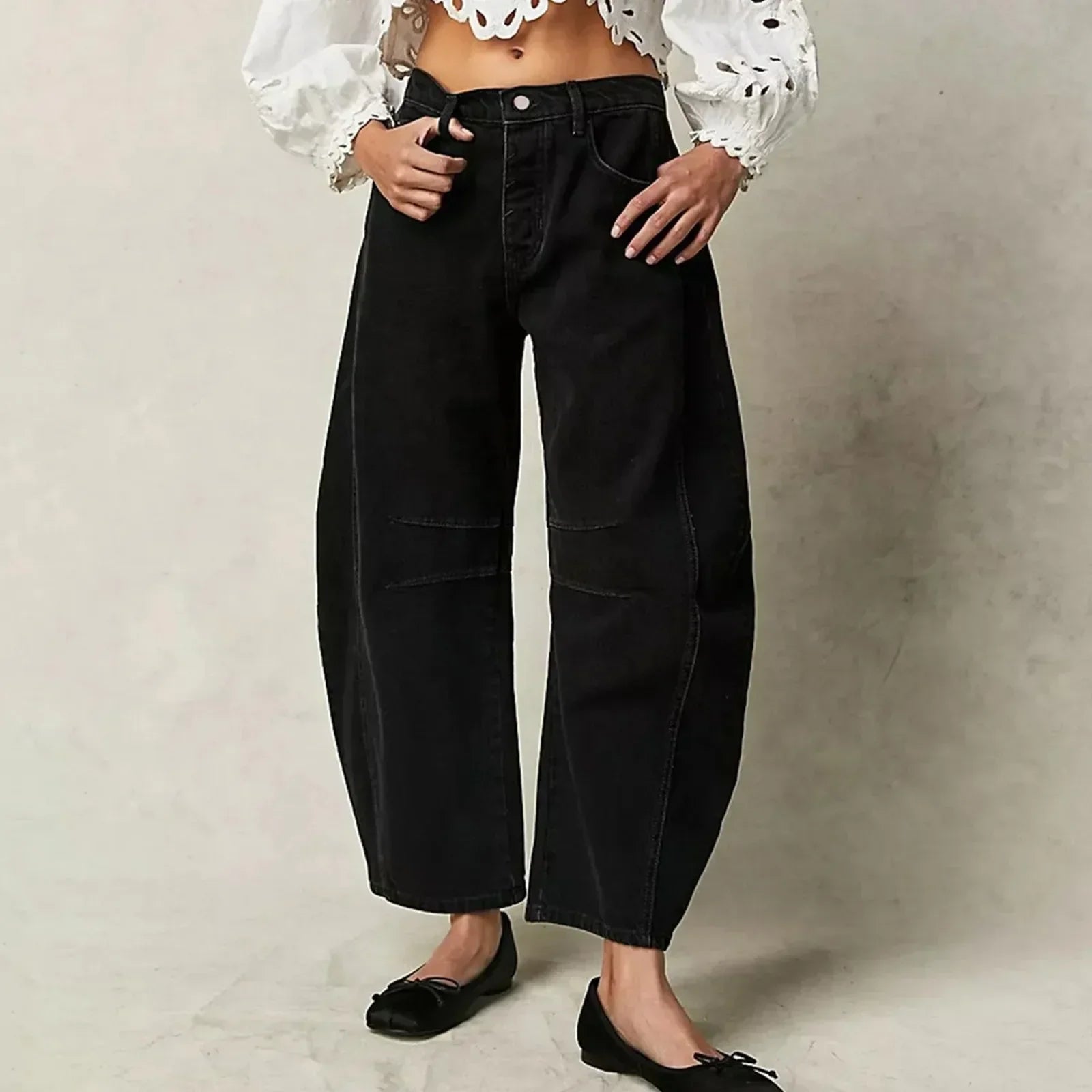Comfortable Wide Leg Denim Jeans for Women