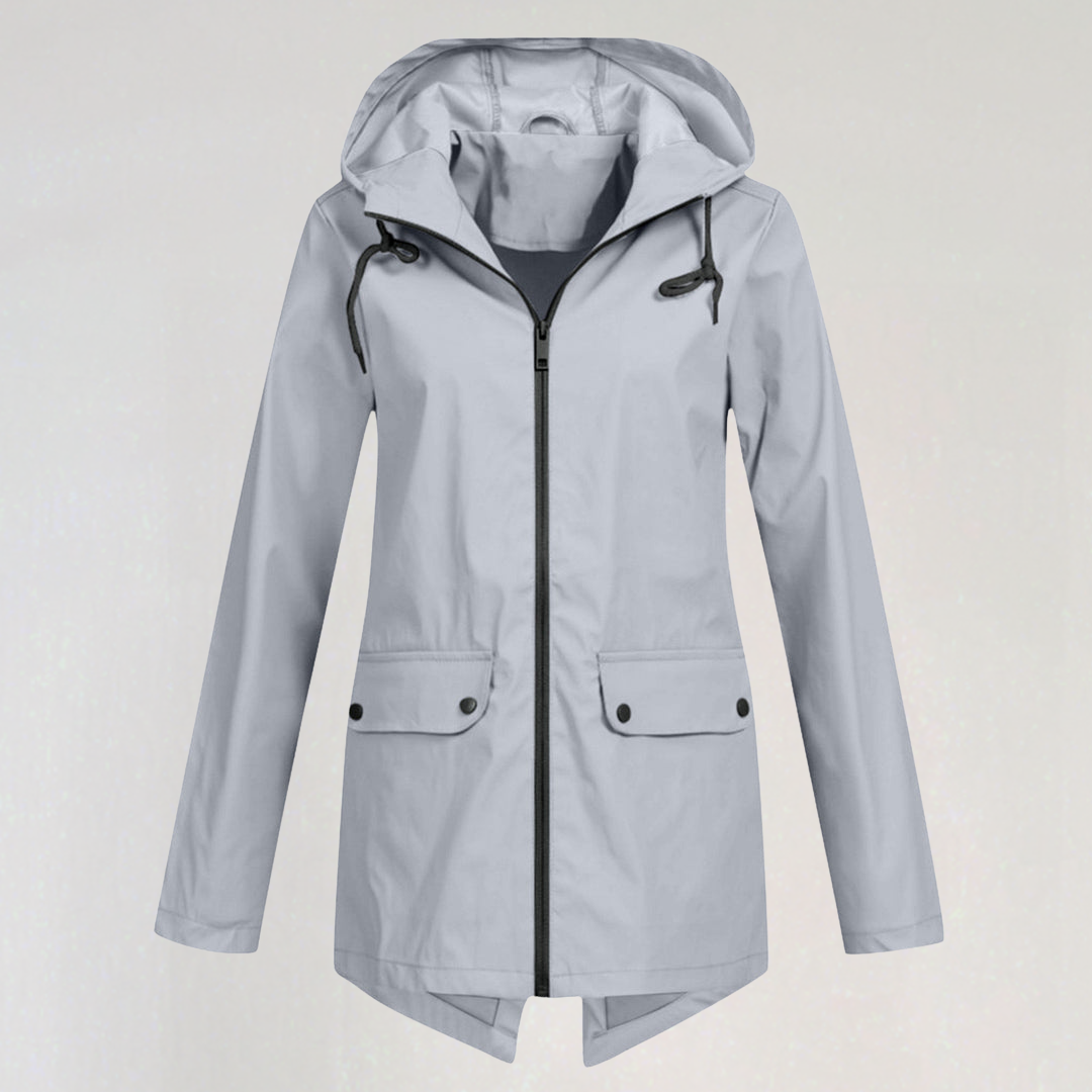 Lightweight Hooded Raincoat for Women