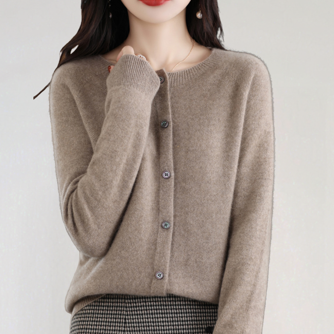 Round Neck Cardigan for Women