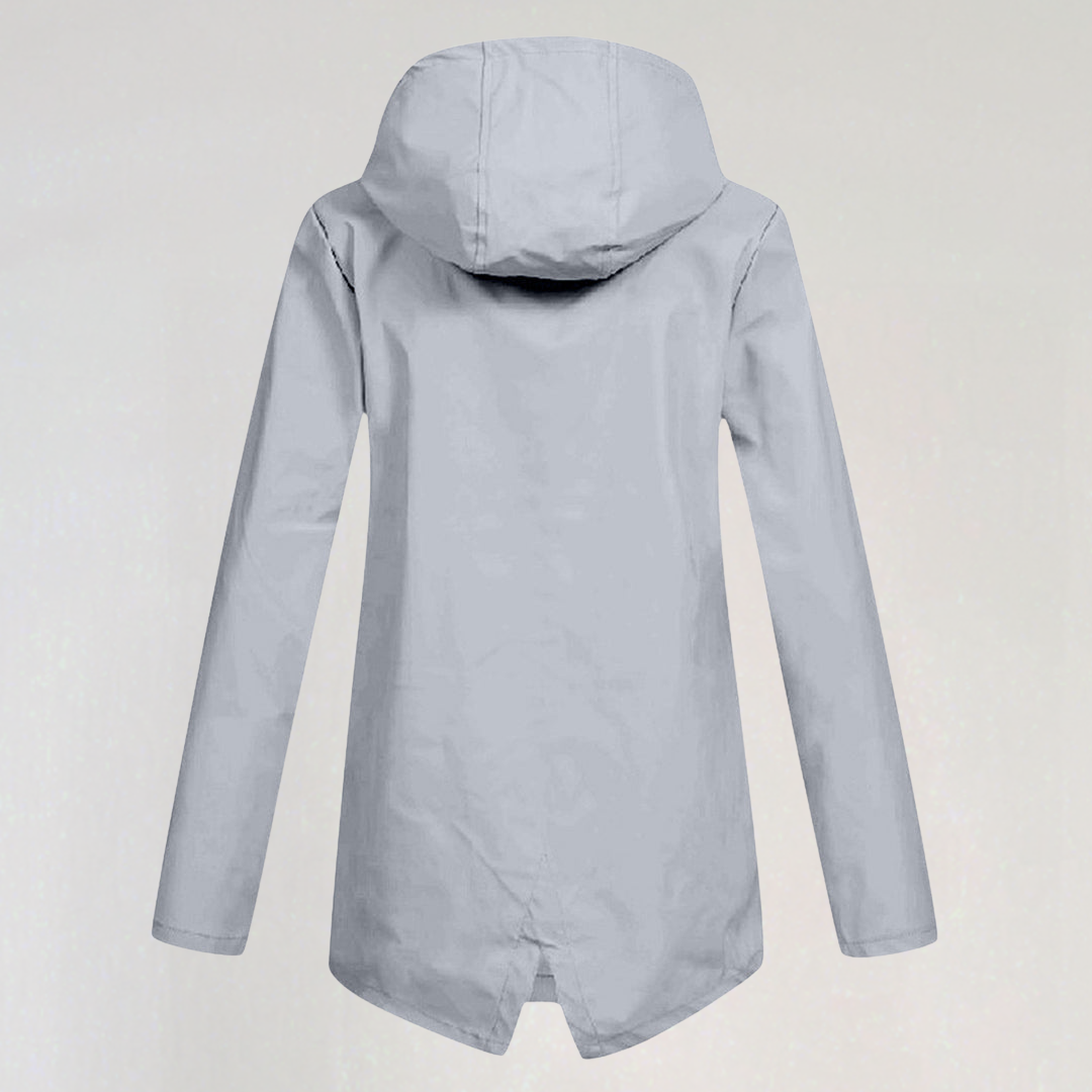 Lightweight Hooded Raincoat for Women