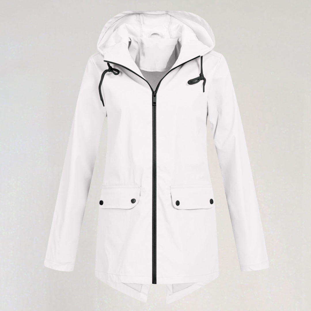 Lightweight Hooded Raincoat for Women