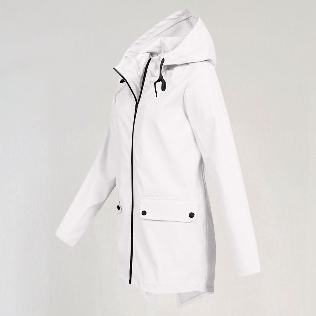 Lightweight Hooded Raincoat for Women