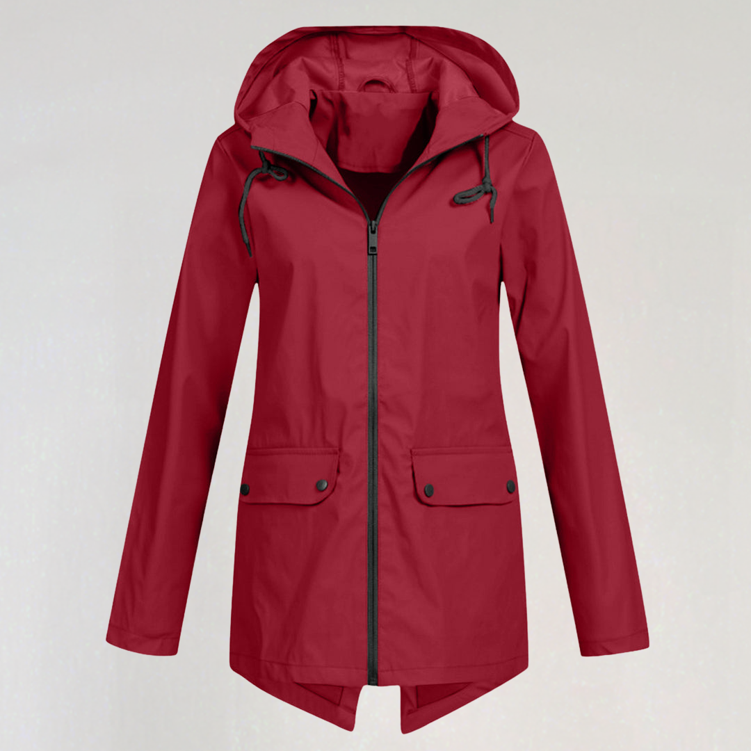 Lightweight Hooded Raincoat for Women