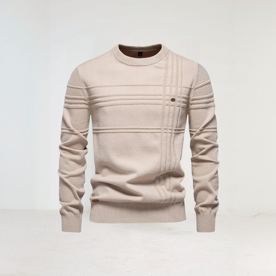 Men's Casual Textured Cotton Sweater