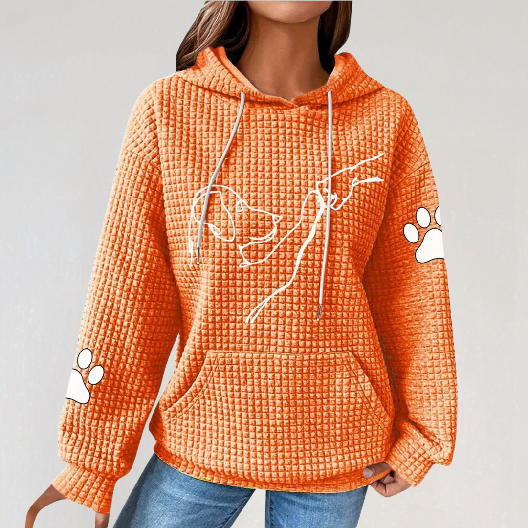 Comfortable and Warm Printed Hoodie for Women