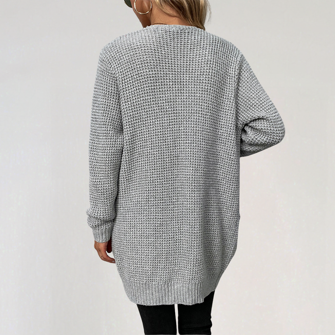 Women’s Cozy Longline Knit Cardigan with Pockets
