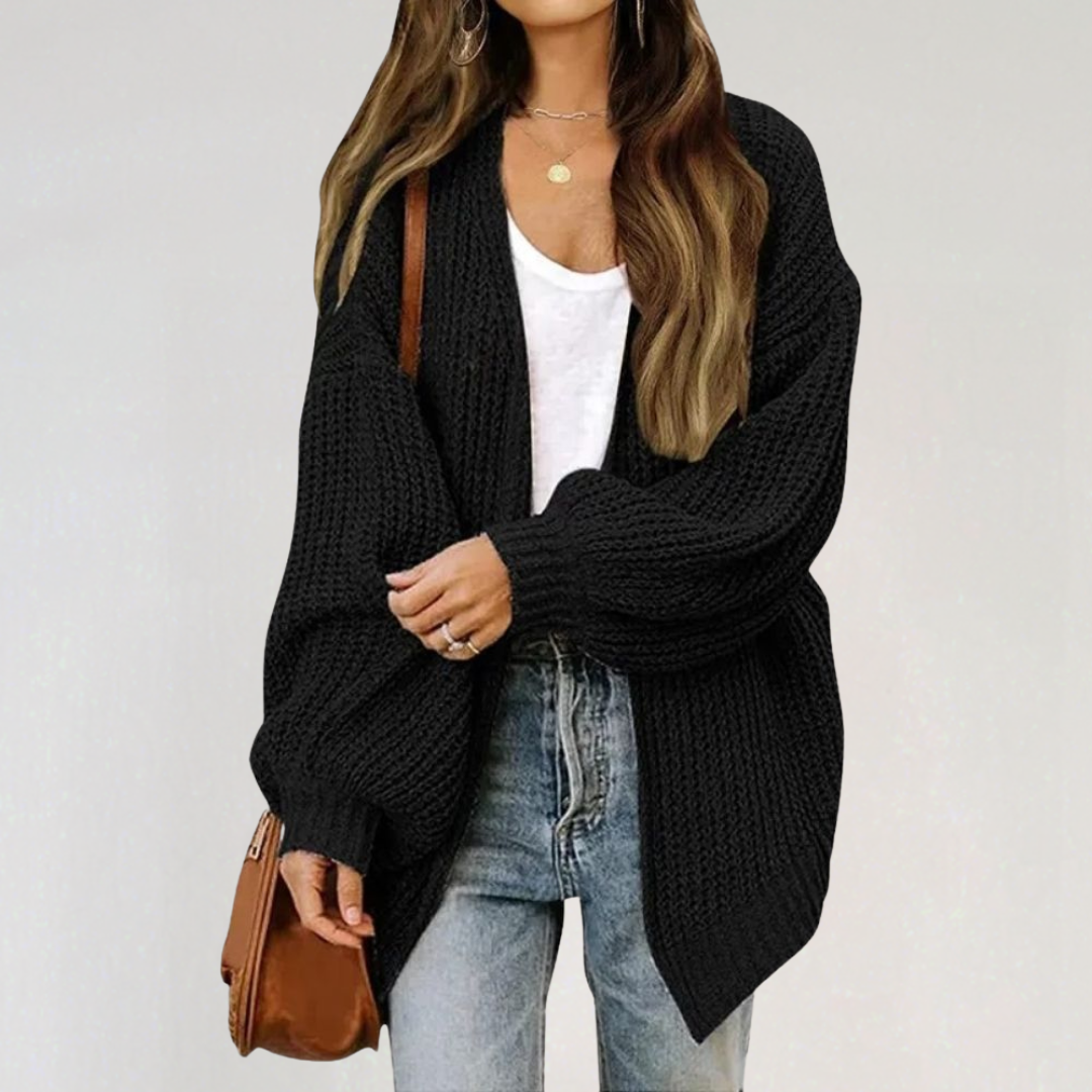 Oversized Chunky Knit Cardigan | Cozy Open Front Sweater