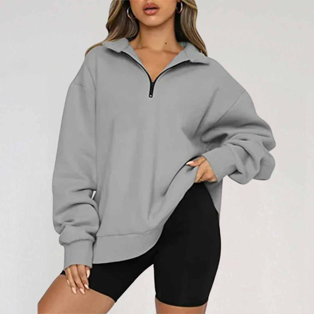 Oversized Half-Zip Pullover | Soft Lightweight Layering Essential