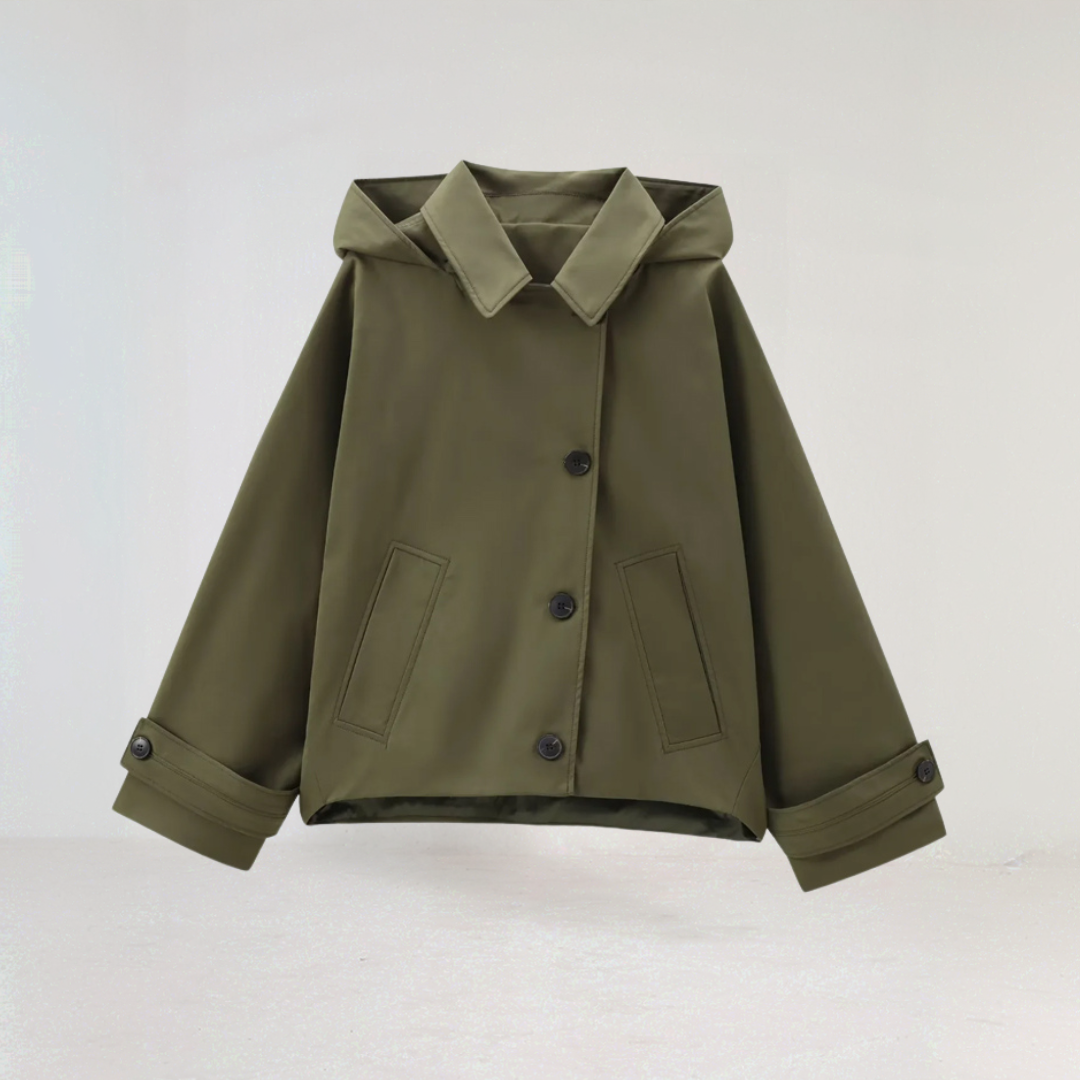 Hooded Short Trench Coat