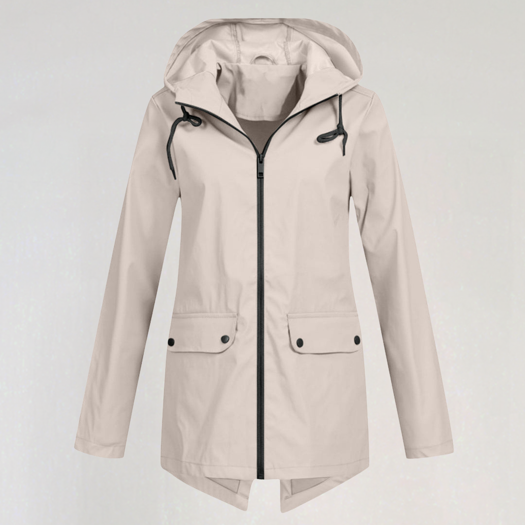 Lightweight Hooded Raincoat for Women
