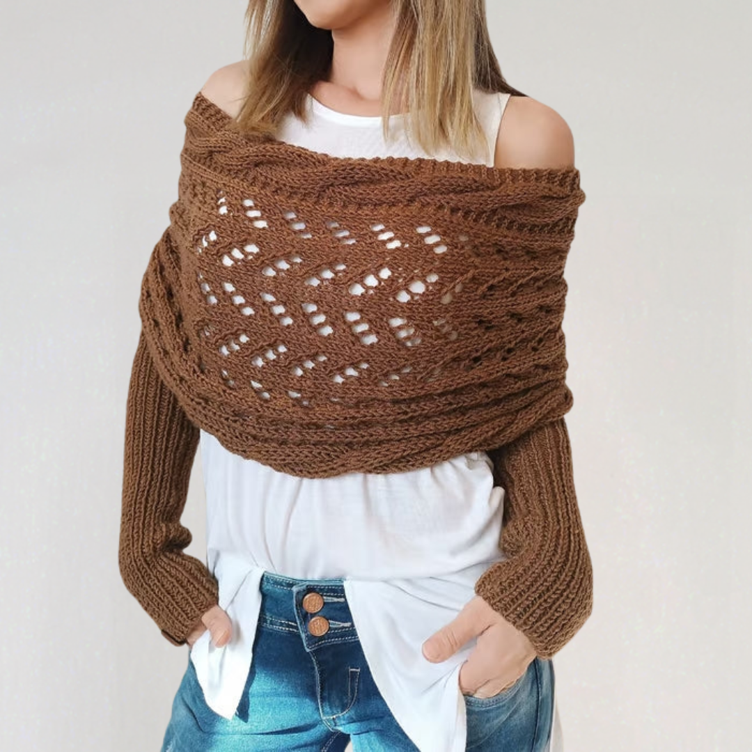 Boho Knit Shrug Cardigan | Openwork Crochet Bolero Sweater for Layering