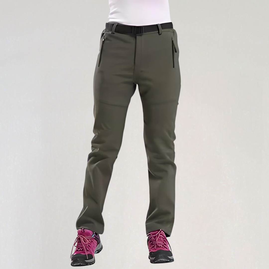 Women's Waterproof Thermal Hiking Pants | Winter Insulated Outdoor Trousers