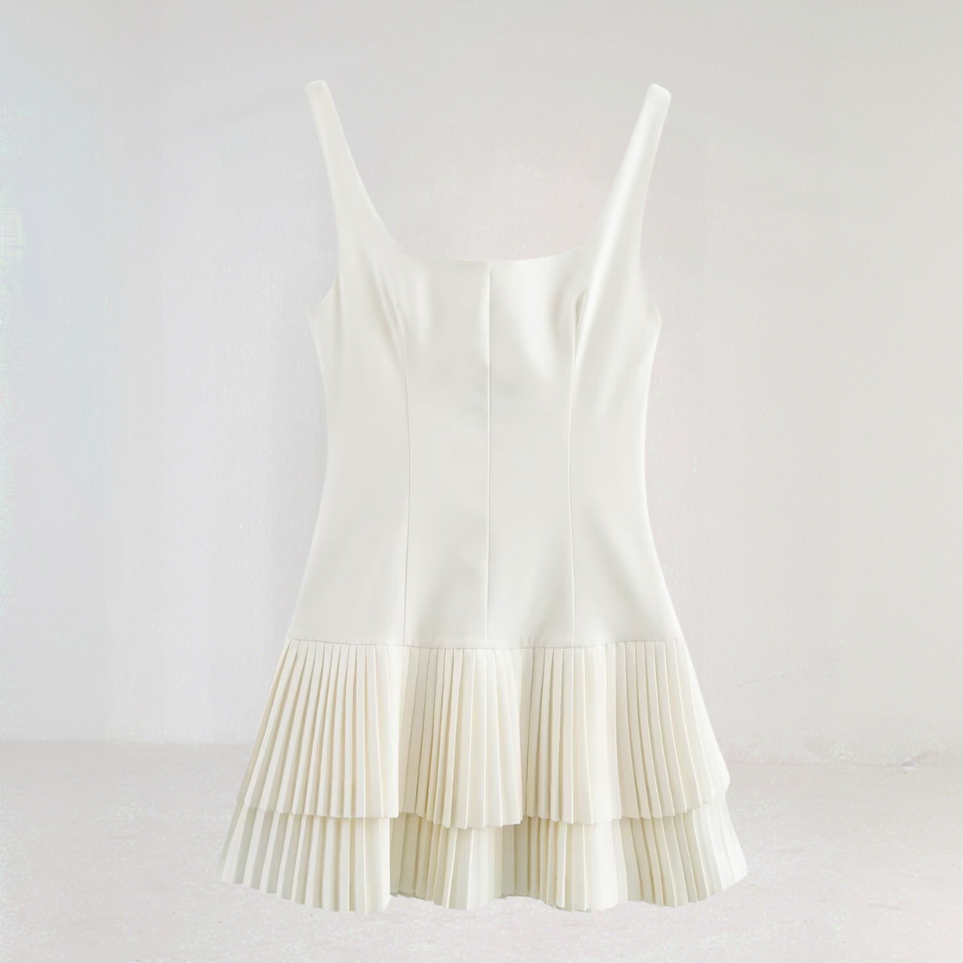 Chic Pleated Mini Dress