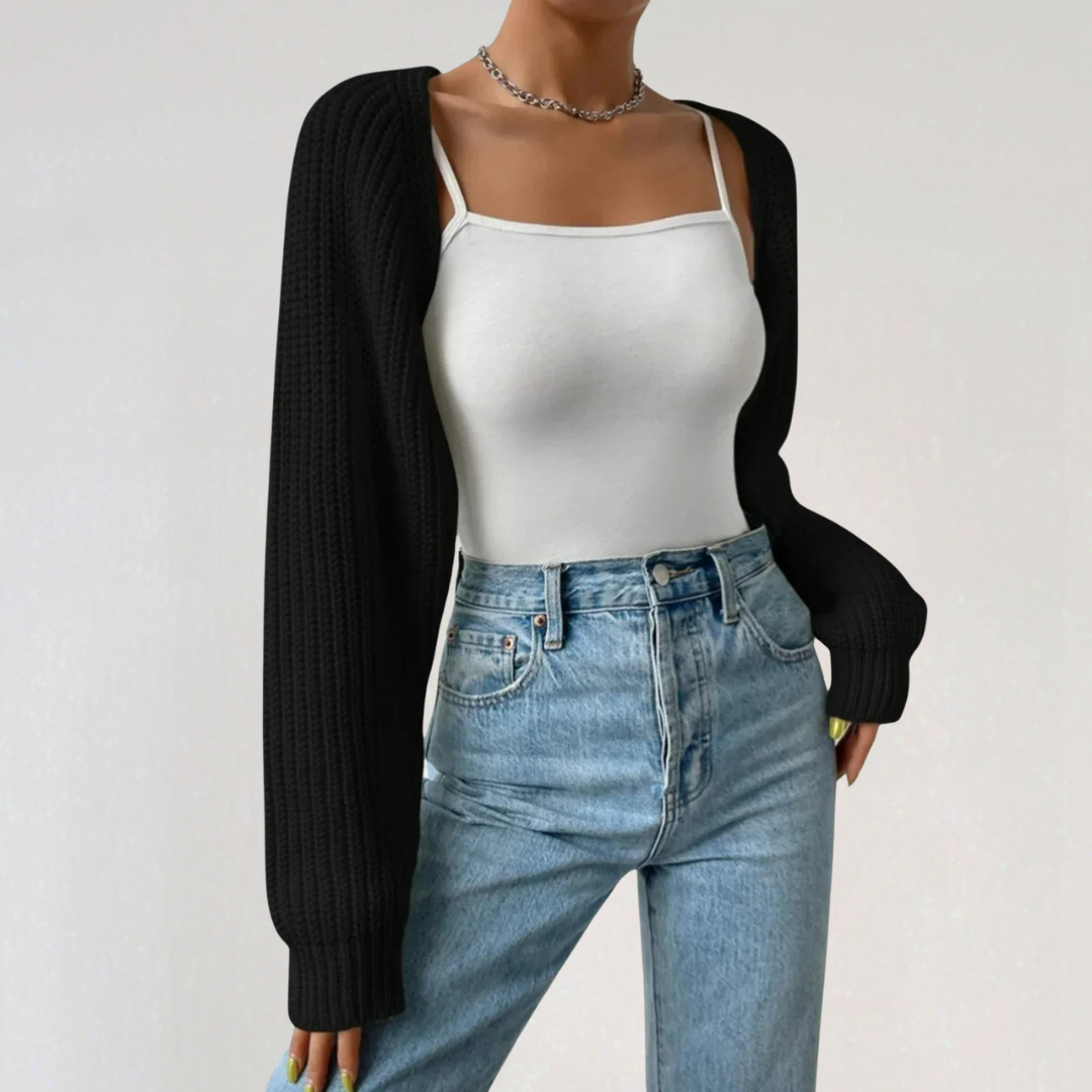 Cropped Knit Cardigan for Women