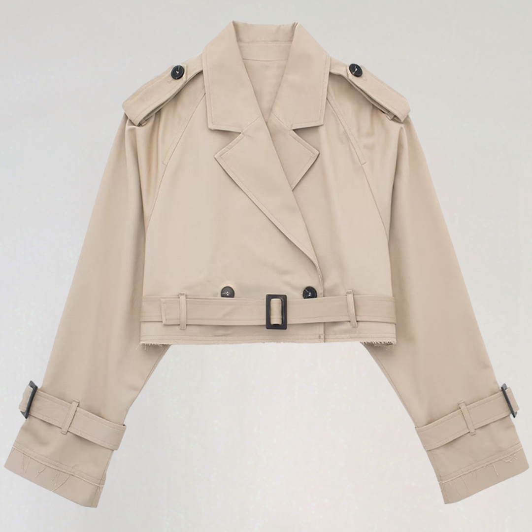 Cropped Trench Coat for Women