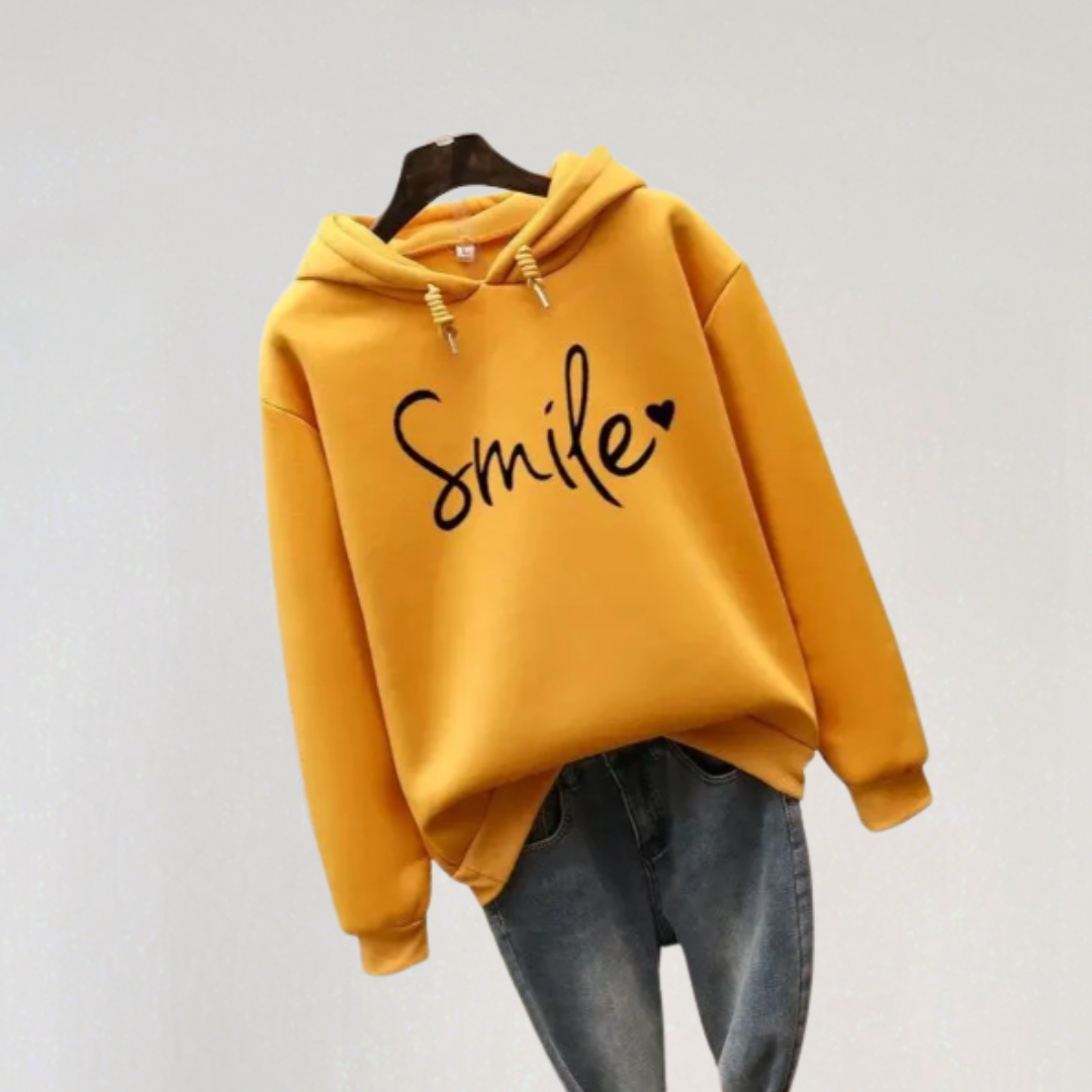 Cute Oversized Smile Hoodie for Women