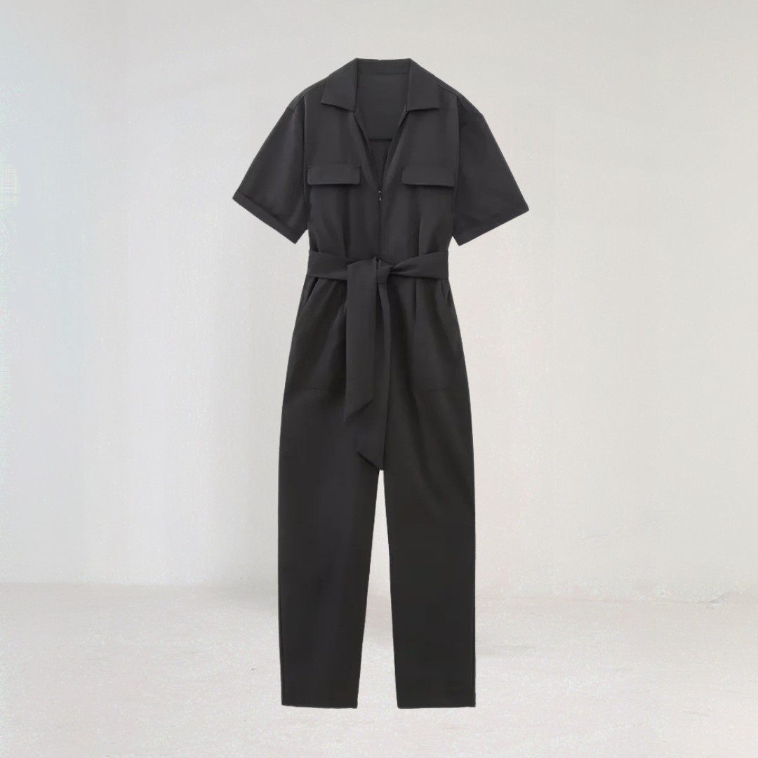 Chic Black Utility Jumpsuit
