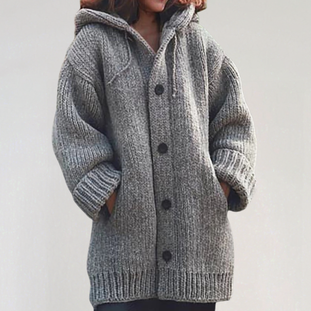 Hooded Chunky Cable-Knit Cardigan | Oversized Cozy Sweater for Fall & Winter 2025