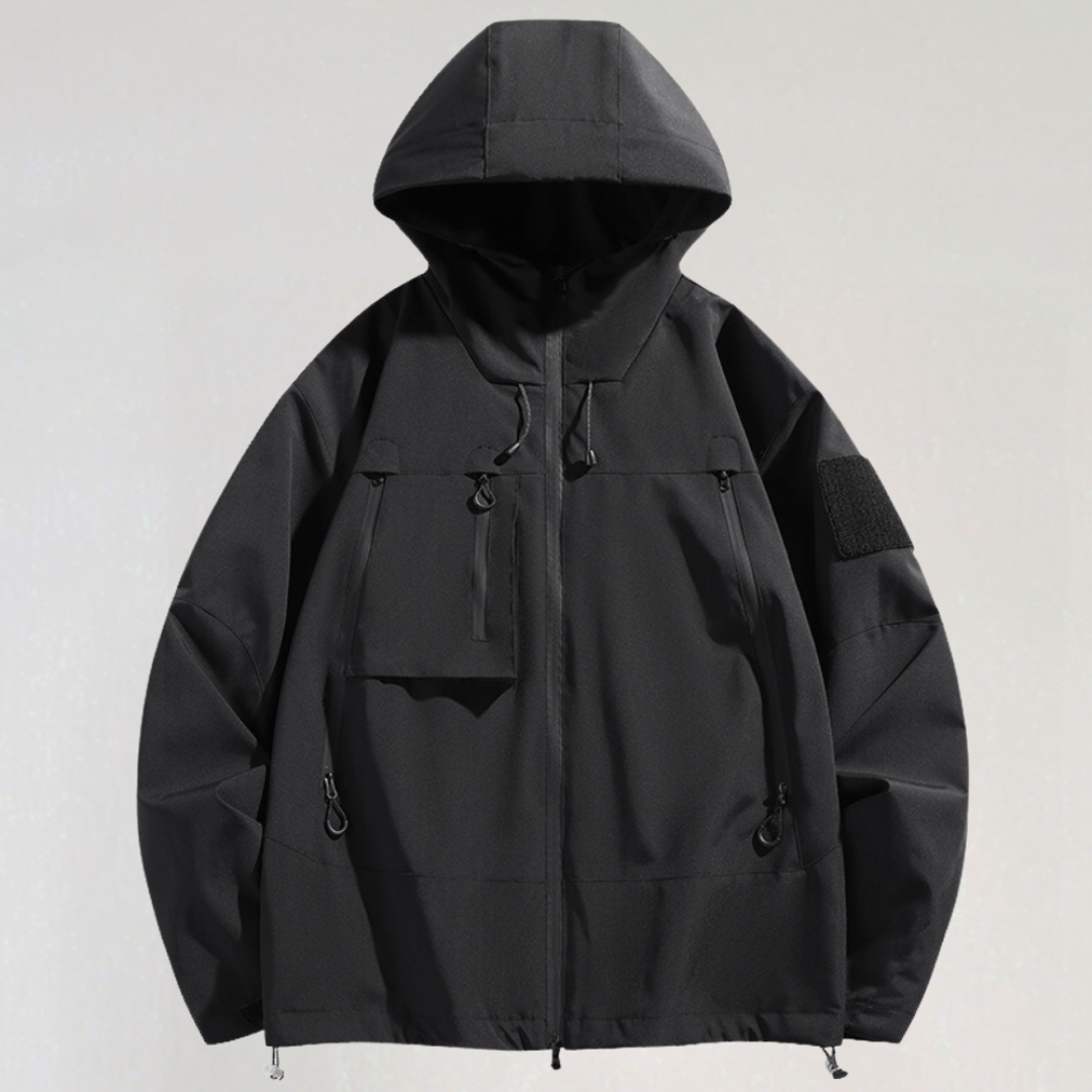 Waterproof Hooded Softshell Jacket with Pockets for Women