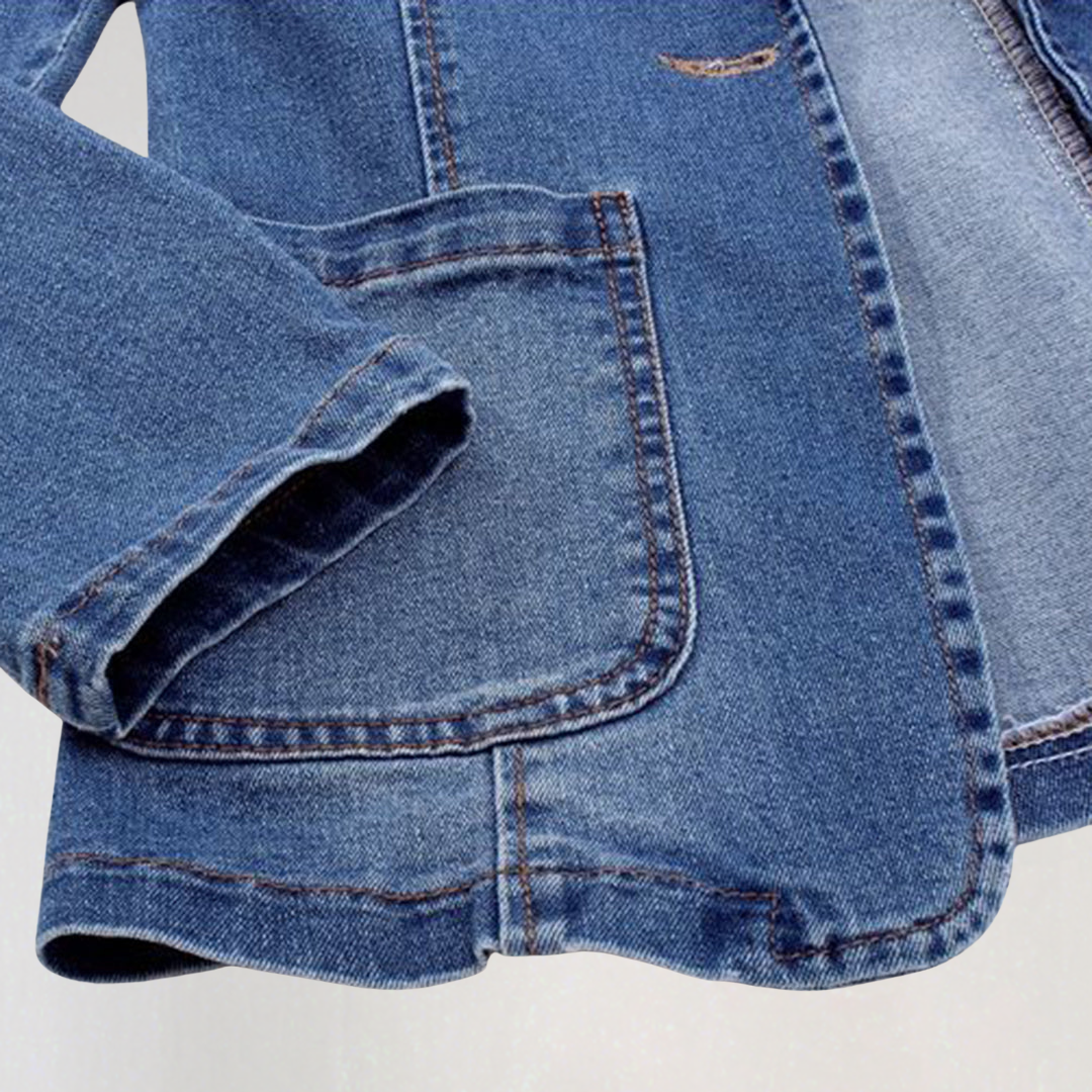 Casual Denim Jacket with Pockets | Women’s Denim Blazer Jacket