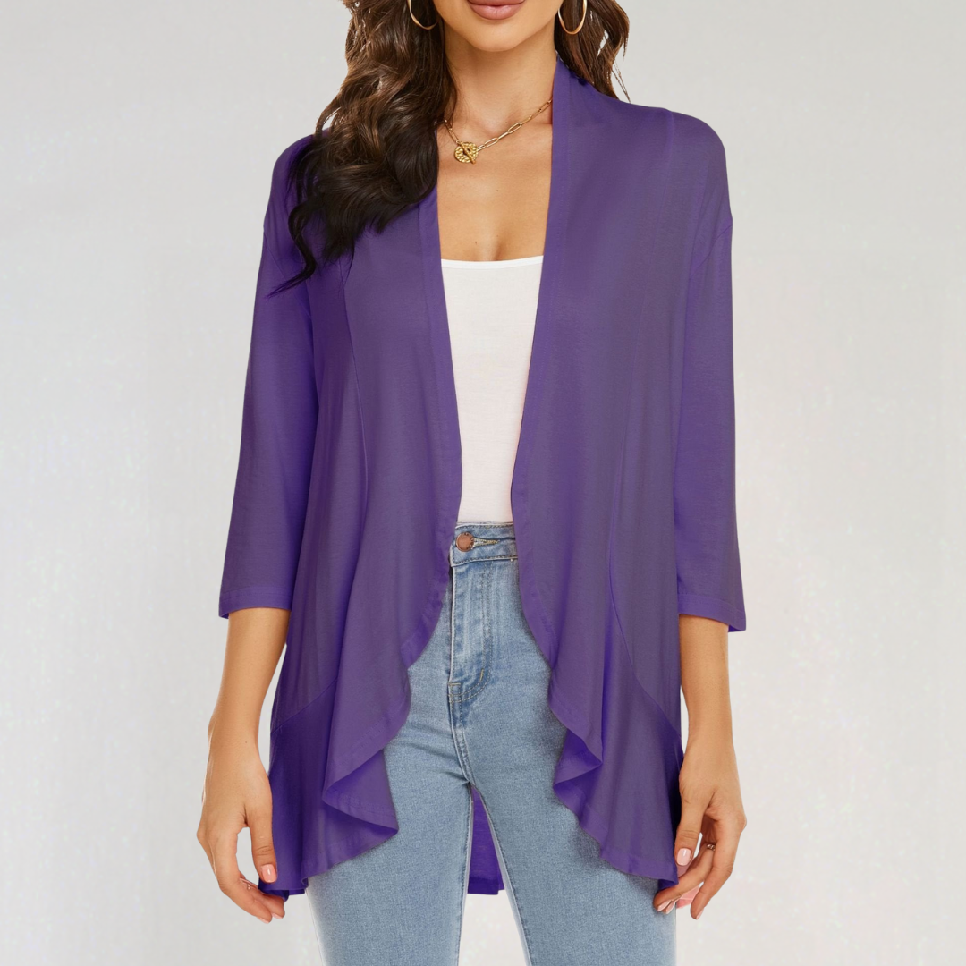 Lightweight Cardigan with Open Front
