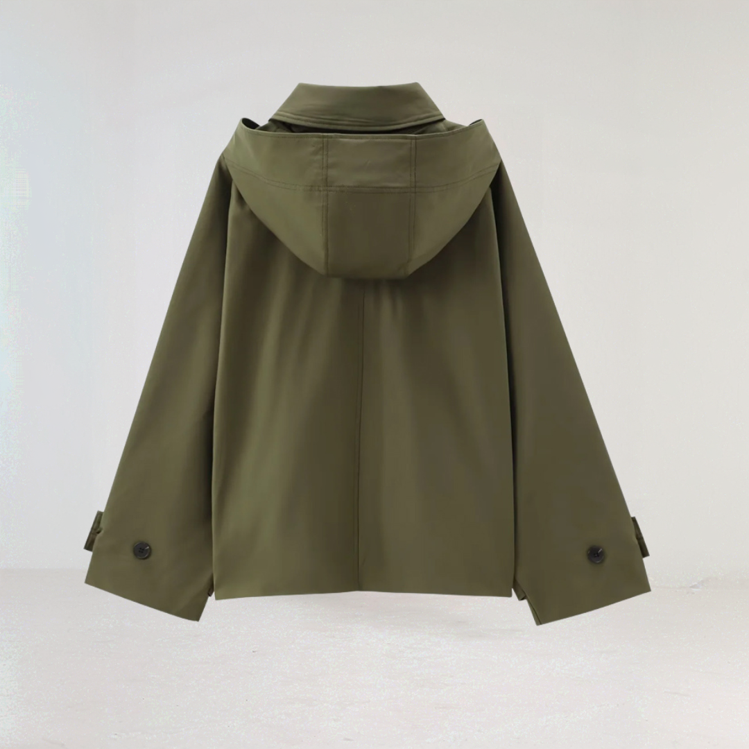 Hooded Short Trench Coat