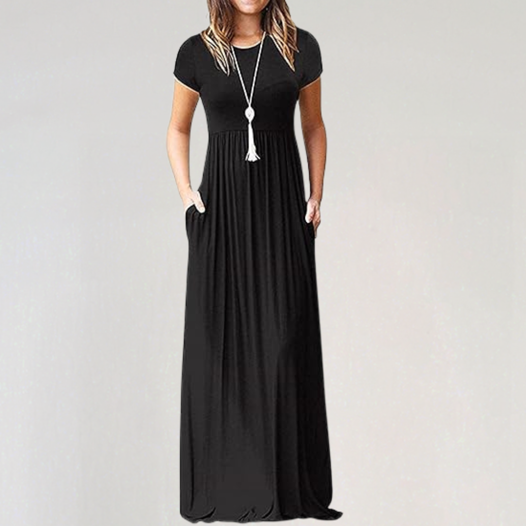 Loose Casual Maxi Dress with Pockets