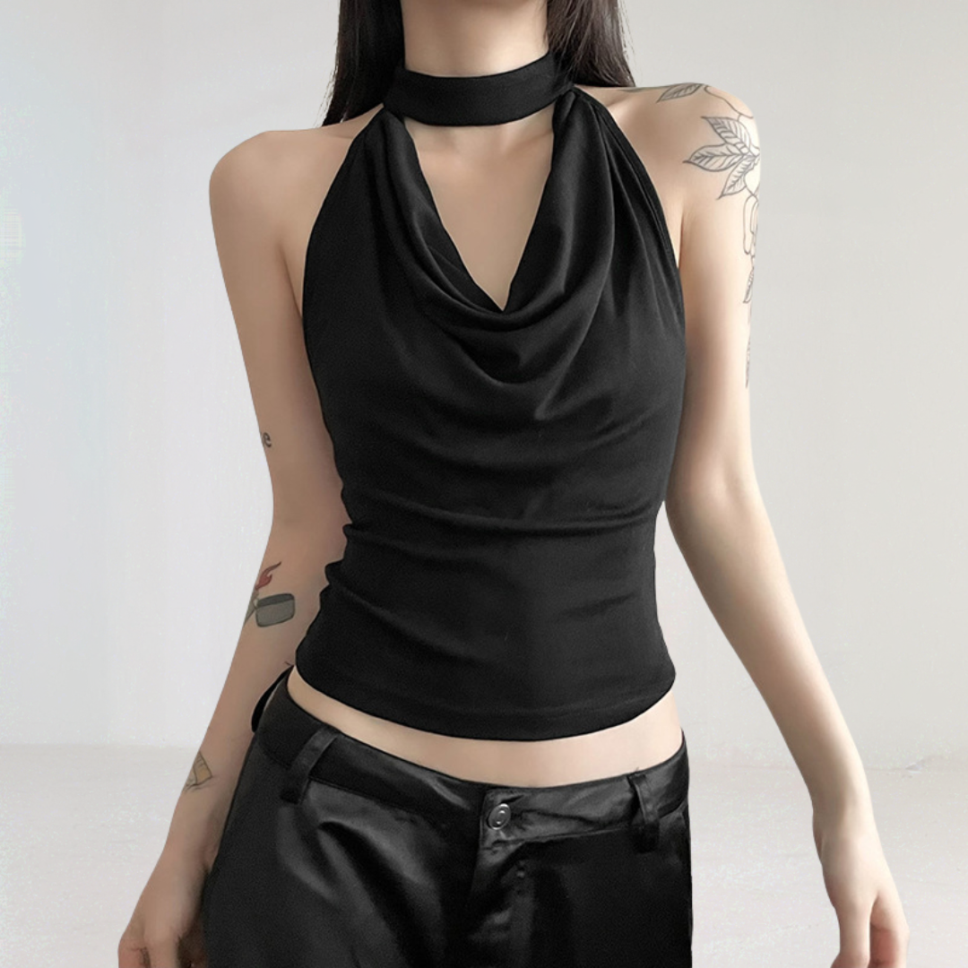 Cowl Neck Halter Top
