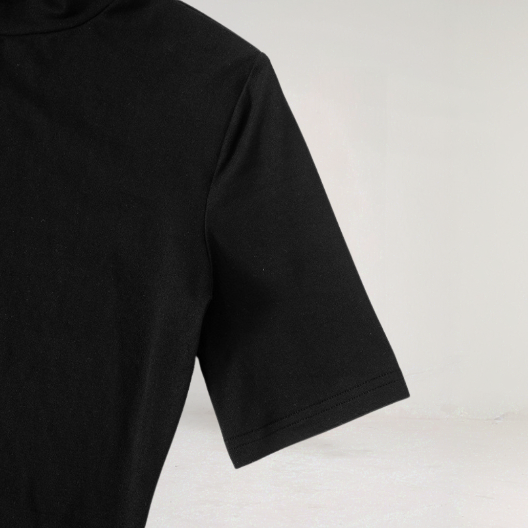 Chic Black & White Mini Dress