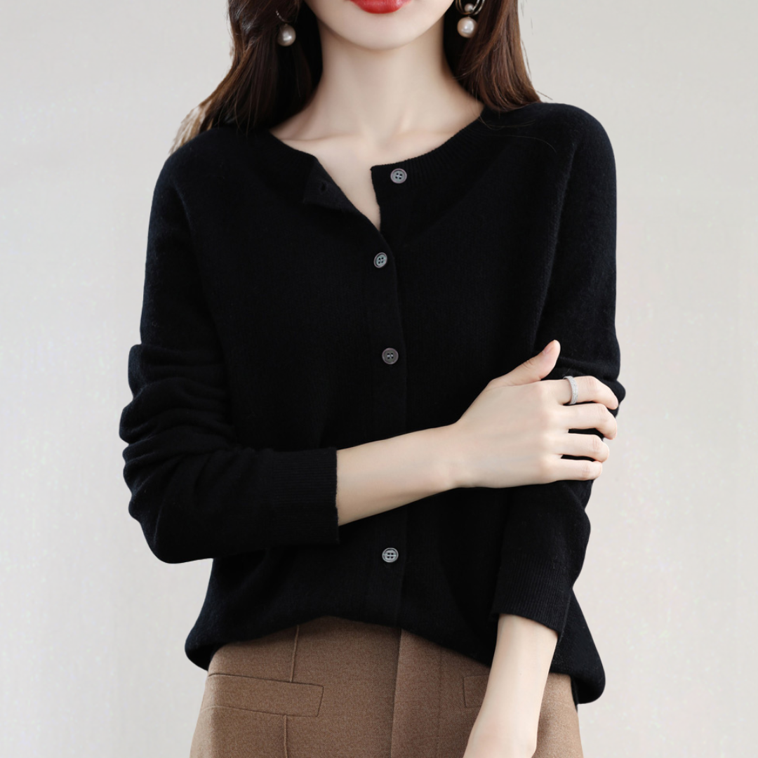 Round Neck Cardigan for Women