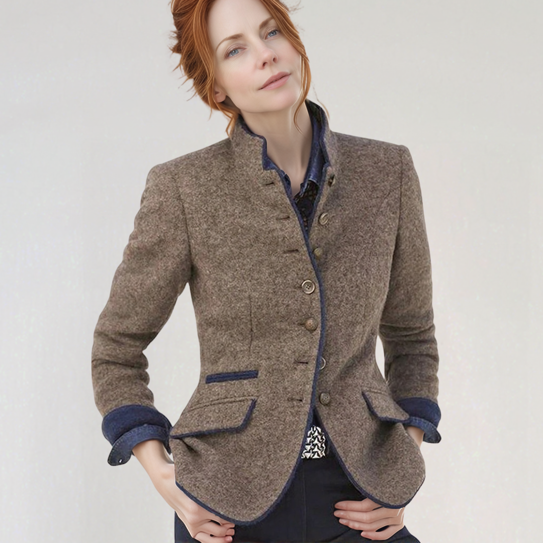 Women’s Tailored Wool Blend Blazer Jacket