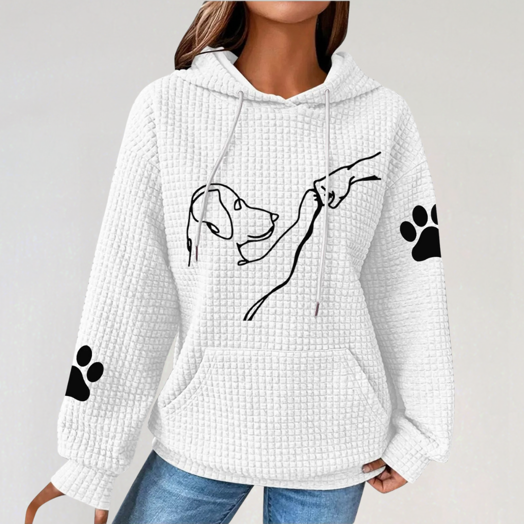 Comfortable and Warm Printed Hoodie for Women