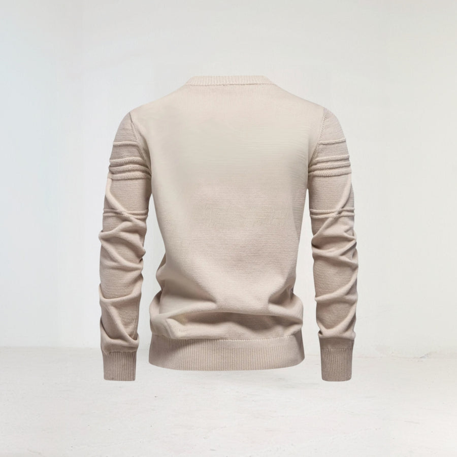 Men's Casual Textured Cotton Sweater